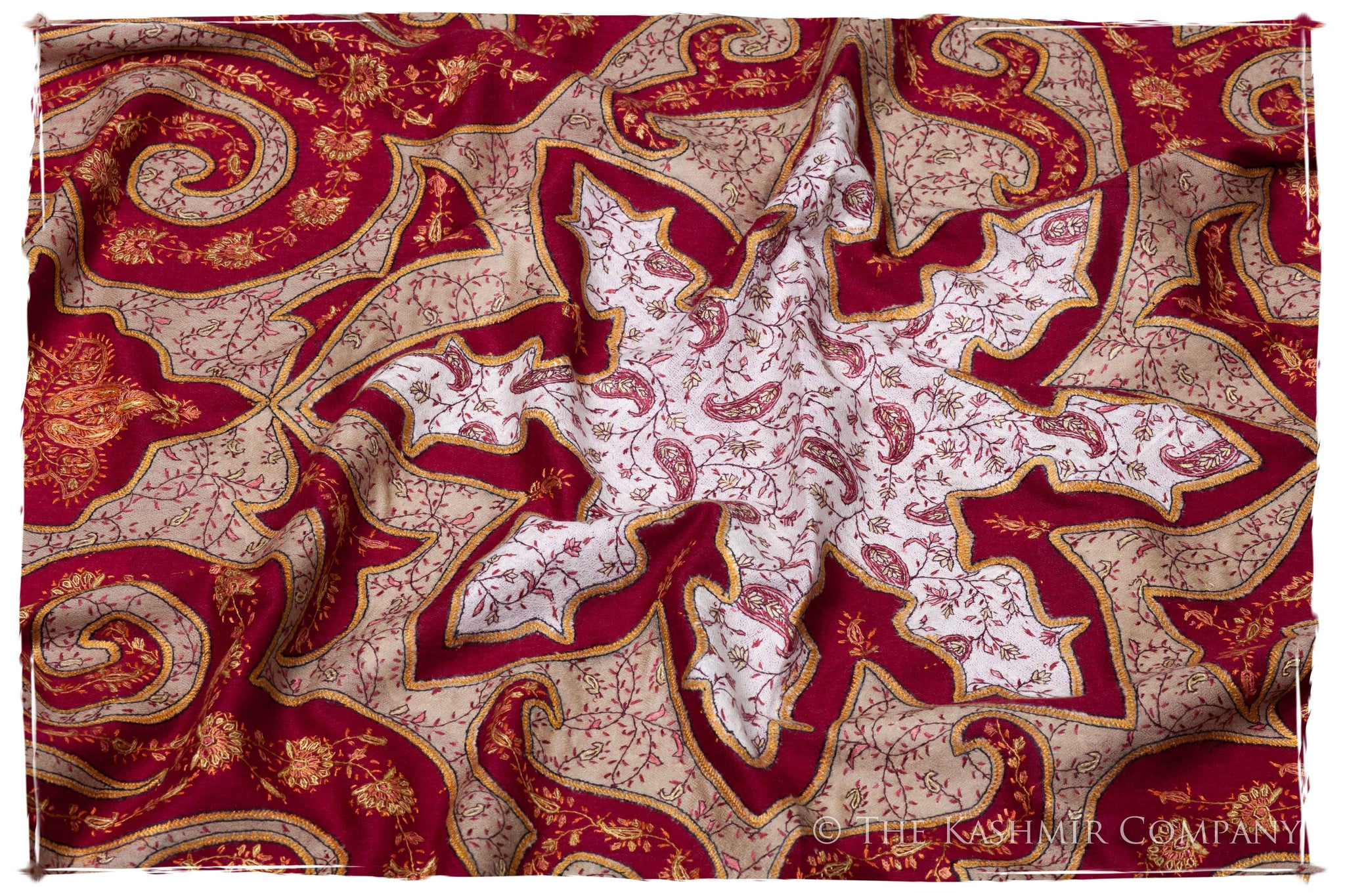 The Mona Lisa Maroon Deux Kashmir Shawl