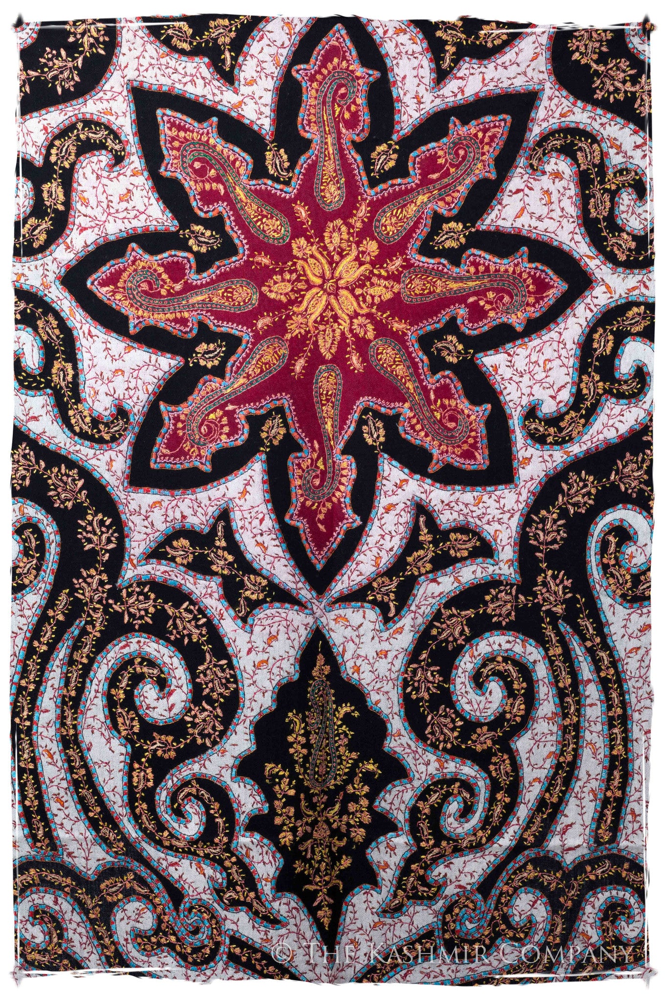 The Mona Lisa Noir Deux Kashmir Shawl