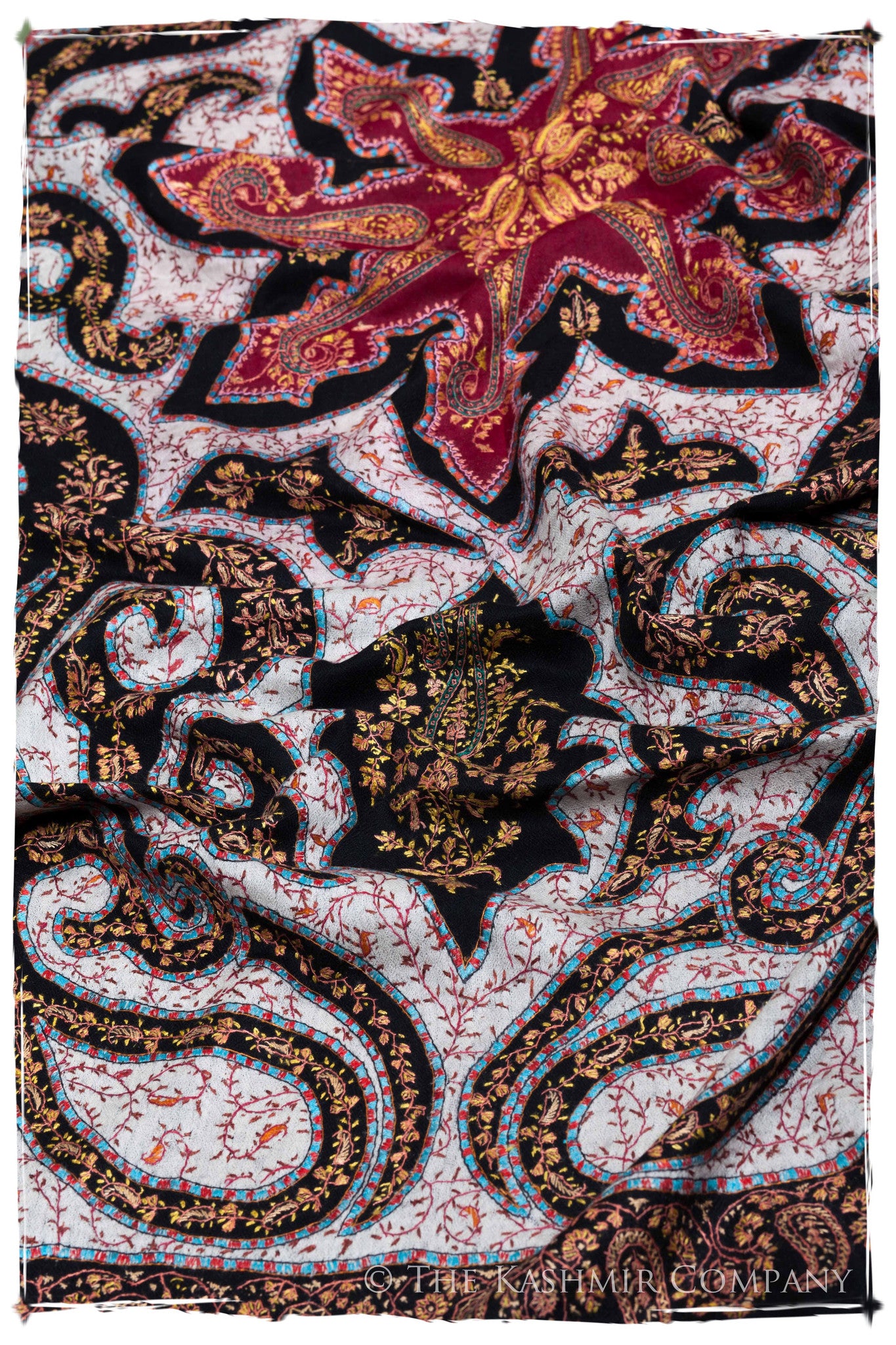 The Mona Lisa Noir Deux Kashmir Shawl