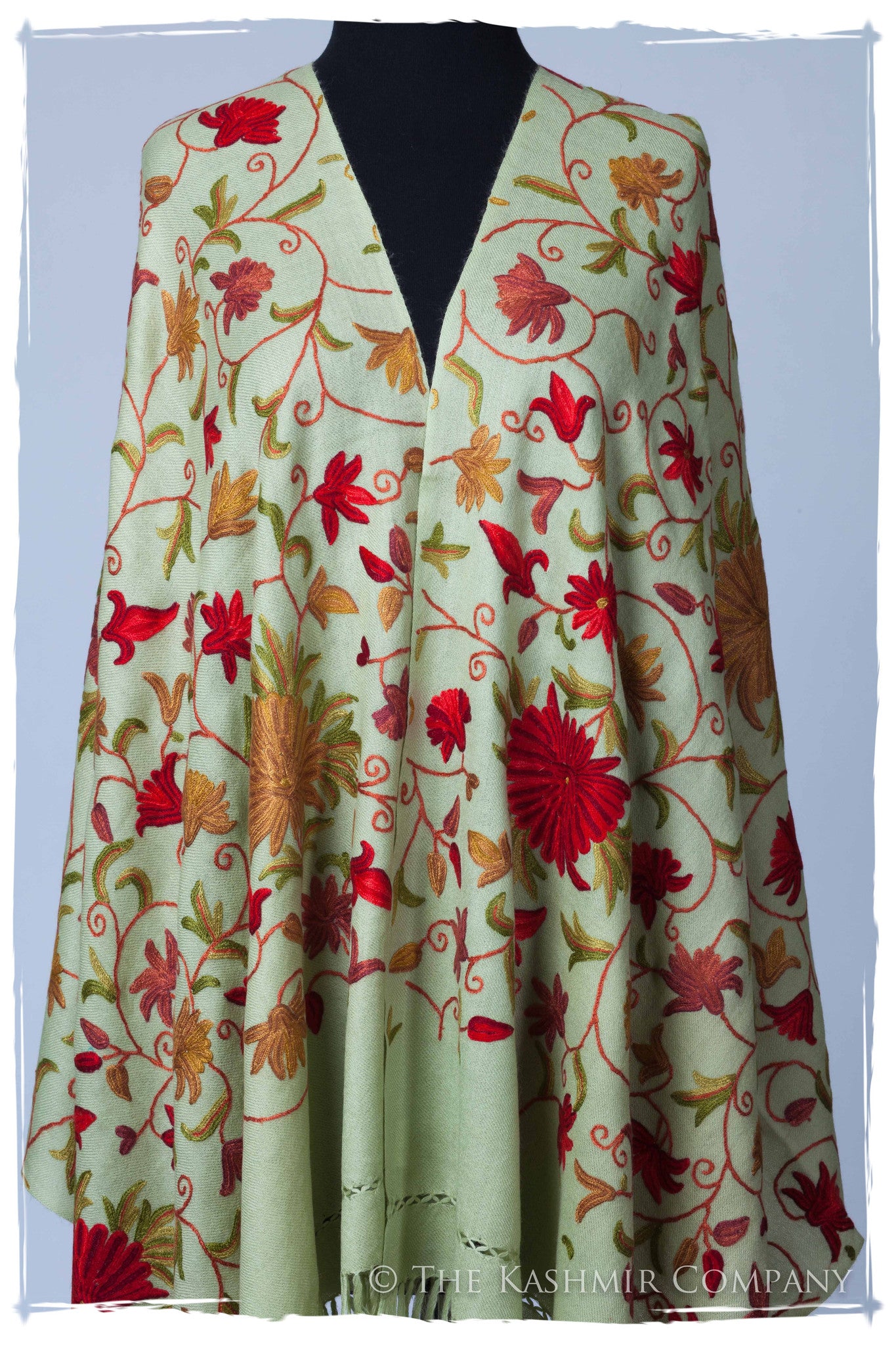 Vignes en Fleurs Aloe Antoinette Shawl