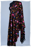 Oeillet Rose Jardin Antoinette Noir Shawl
