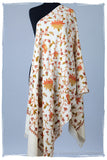 Jardin d'or Antoinette Ivory Shawl
