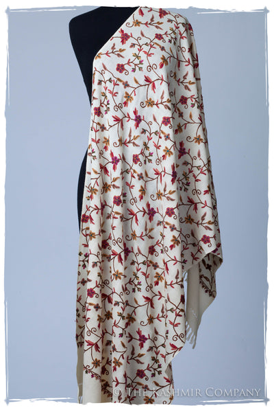 Fuchsia Jardin Antoinette Ivory Shawl