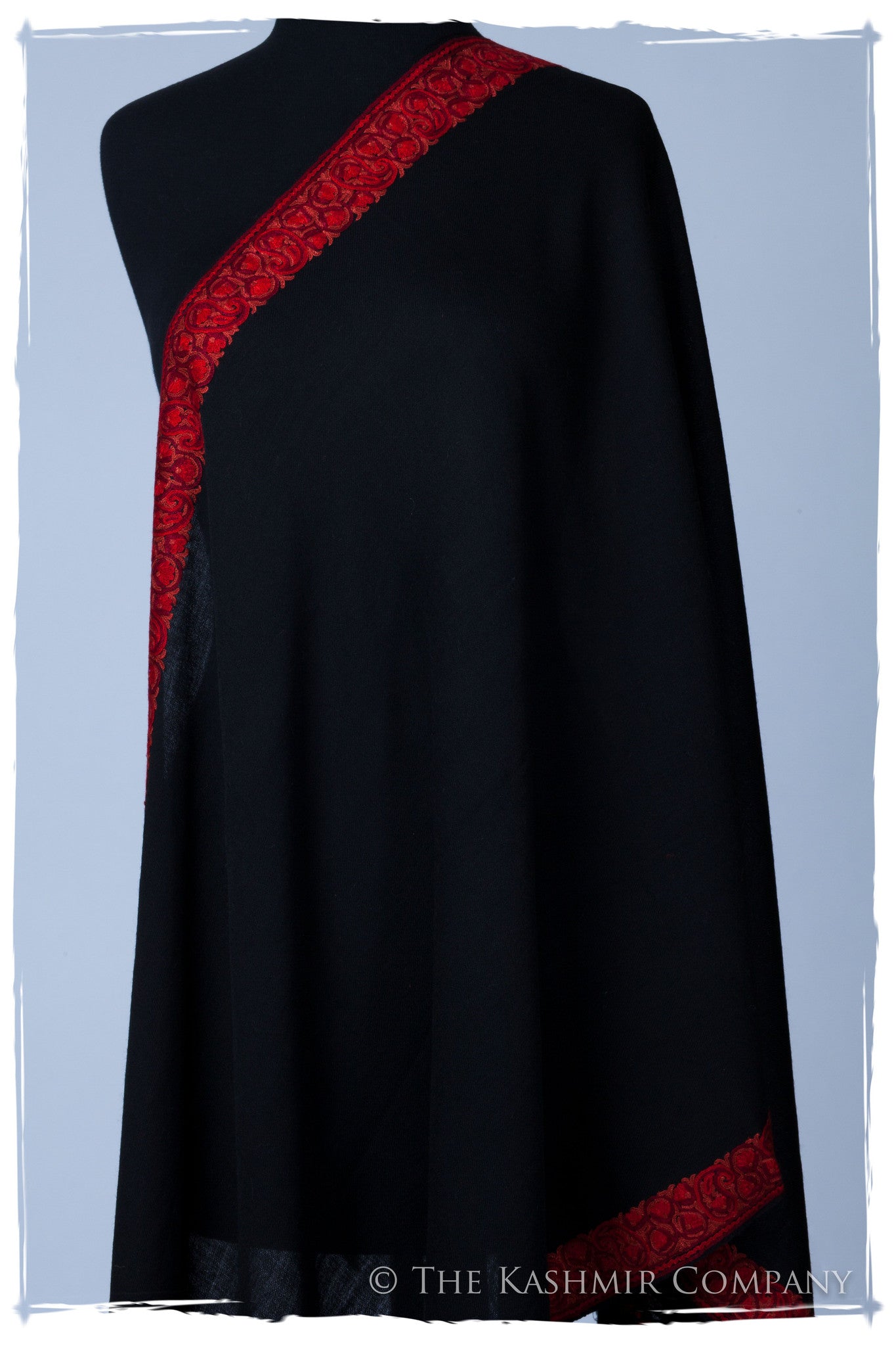 Rouge de Paisley Frontière Noir Mascarade Shawl