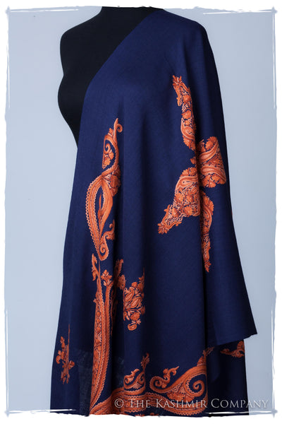 Regal Paisley Twilight Bleu Shawl