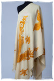 Regal Paisley Champagne Shawl