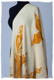 Regal Paisley Champagne Shawl