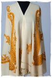 Regal Paisley Champagne Shawl