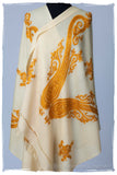 Regal Paisley Champagne Shawl