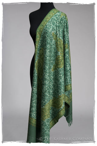 Royale Emerald Paisley Antiquaires Shawl