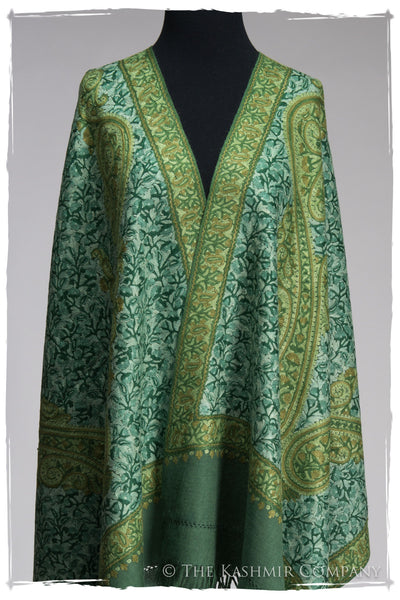 Royale Emerald Paisley Antiquaires Shawl