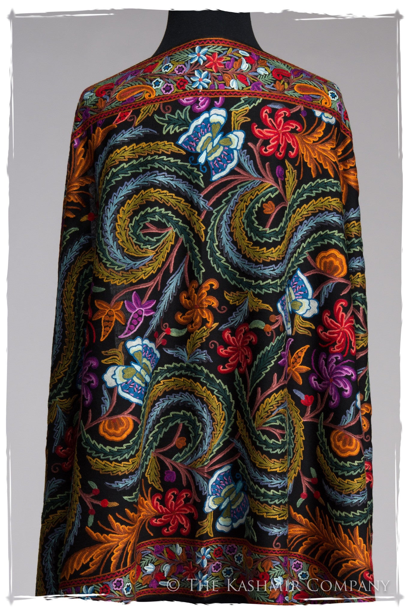 Papillon Cachemire Noir Antiquaires Shawl