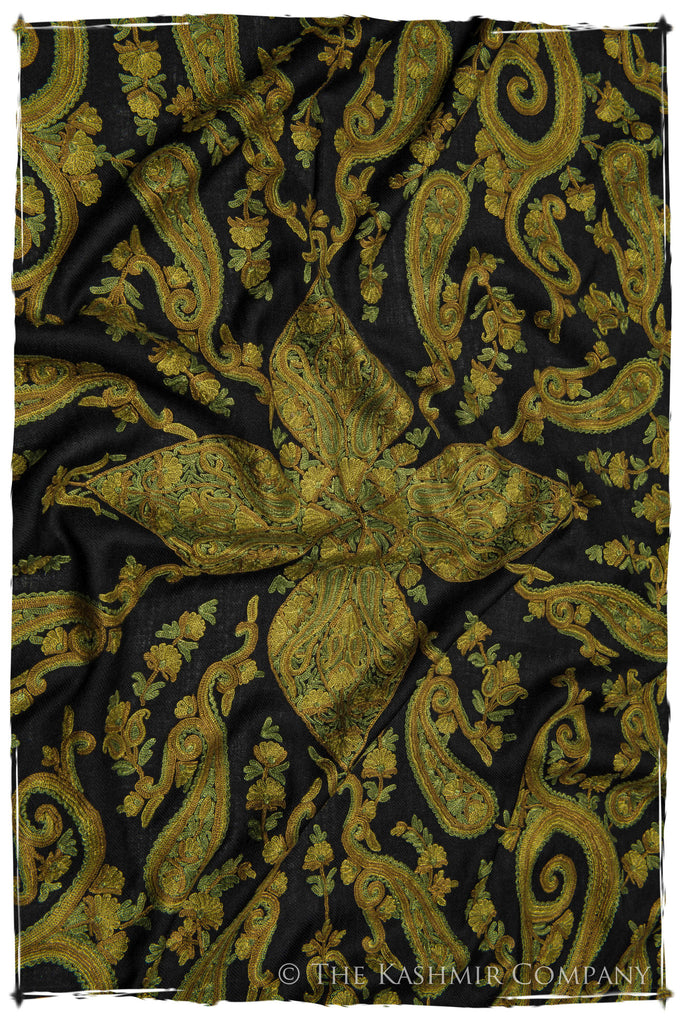 Rococo Emerald Paisley Antiquaires Shawl