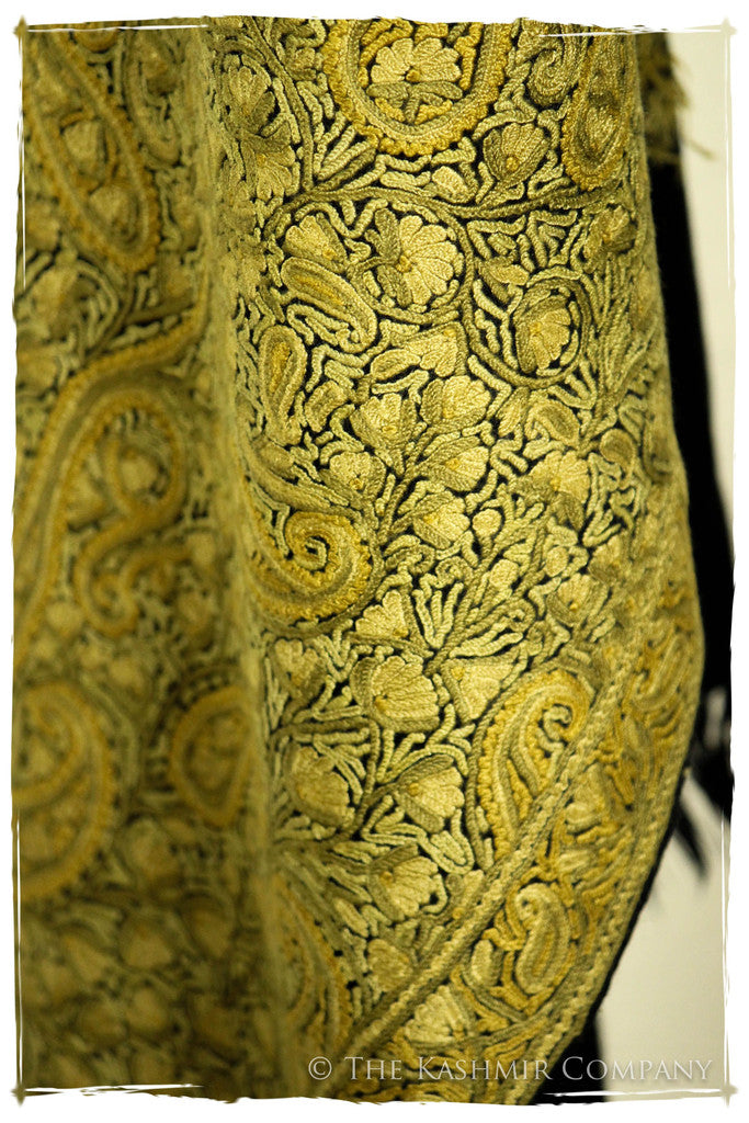 Field of Aspen Gold Paisley Antiquaires Shawl