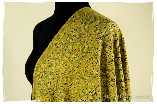 Field of Aspen Gold Paisley Antiquaires Shawl