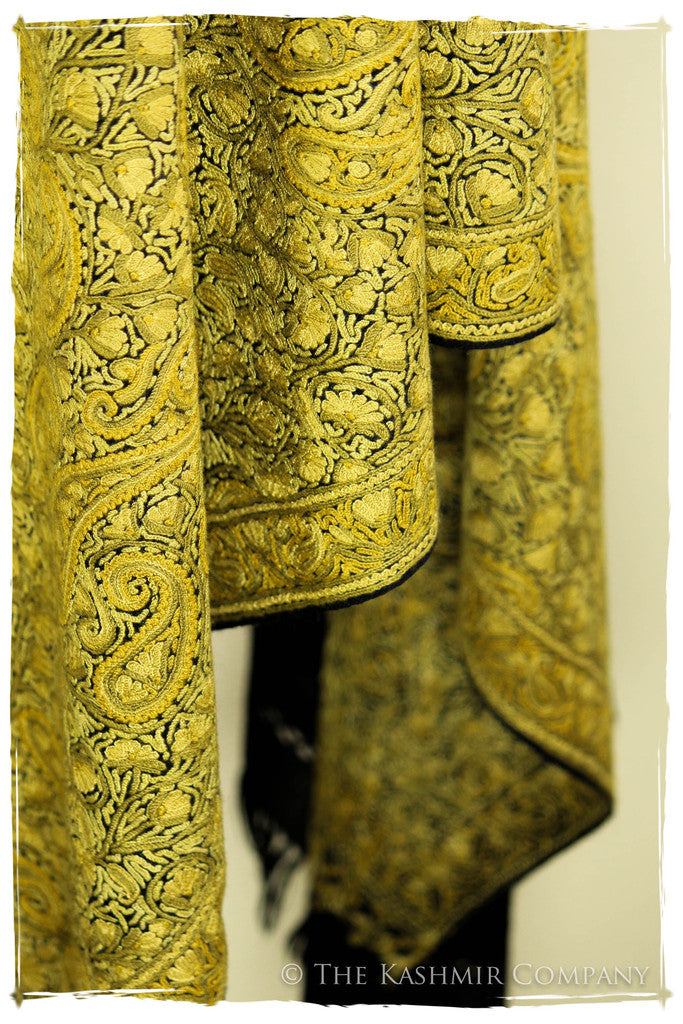 Field of Aspen Gold Paisley Antiquaires Shawl