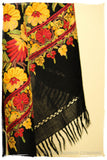 San Francisco Fall Garden Black Kashmir Shawl
