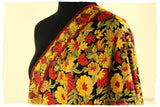 San Francisco Fall Garden Black Kashmir Shawl