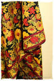 San Francisco Fall Garden Black Kashmir Shawl