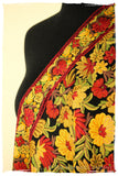 San Francisco Fall Garden Black Kashmir Shawl