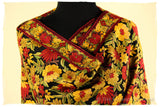 San Francisco Fall Garden Black Kashmir Shawl