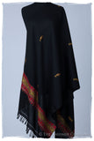 Trois Frontières Noir Rouge Jardin Gift Shawl