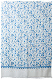 Azure Blue Ivory Secret Garden Shawl