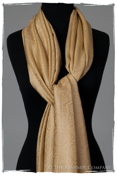 The Wonderful Life Gold Silk Shawl/Scarf