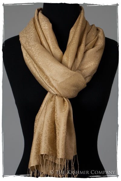 The Wonderful Life Gold Silk Shawl/Scarf