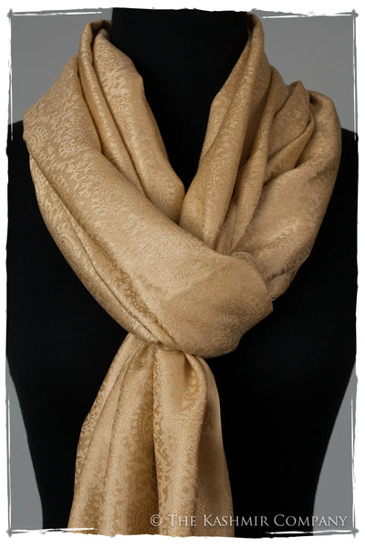 The Wonderful Life Gold Silk Shawl/Scarf