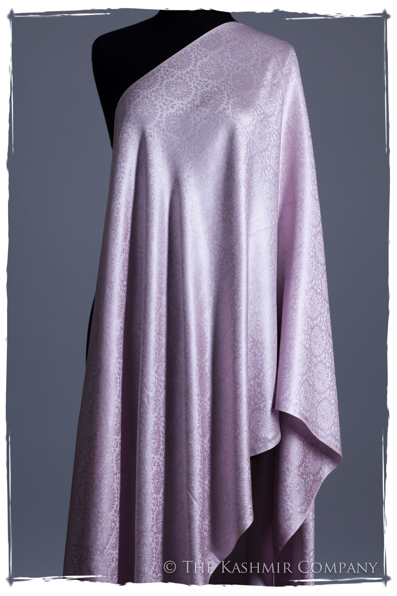 Lavender Fog Paisley Silk Scarf