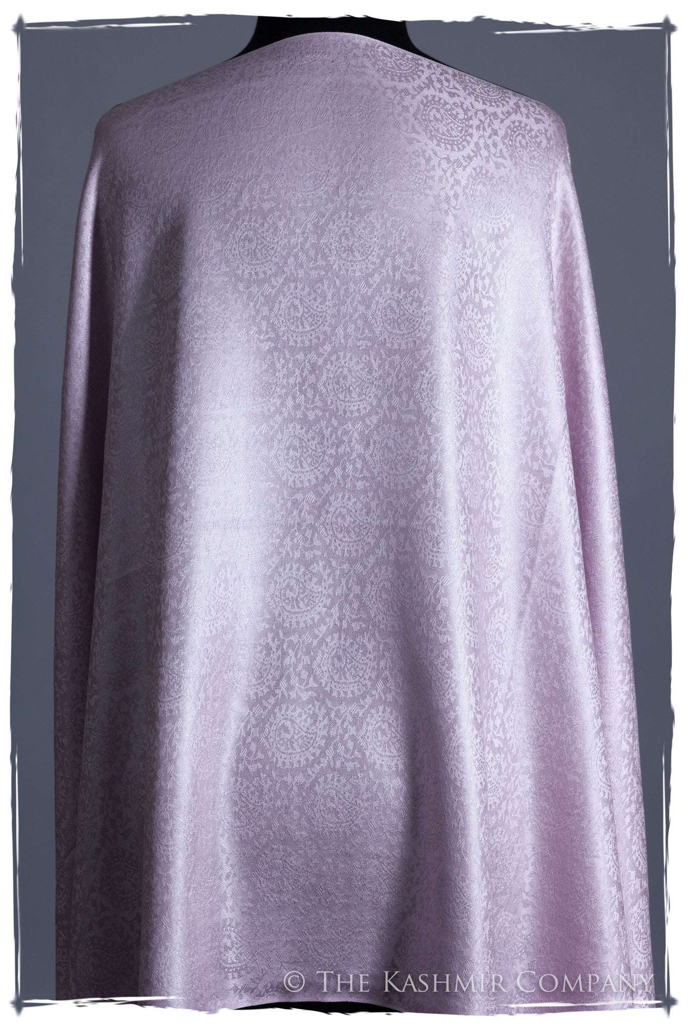 Lavender Fog Paisley Silk Scarf