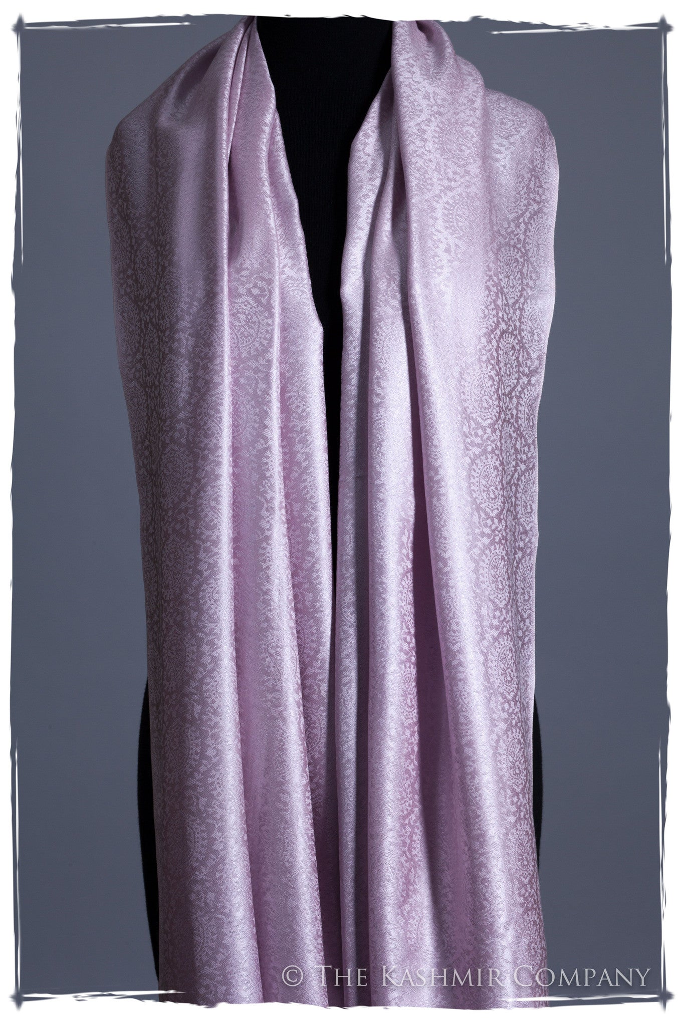 Lavender Fog Paisley Silk Scarf