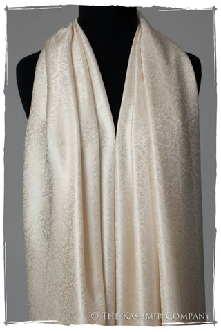 Angel’s Wing - Ivory Silk Scarf