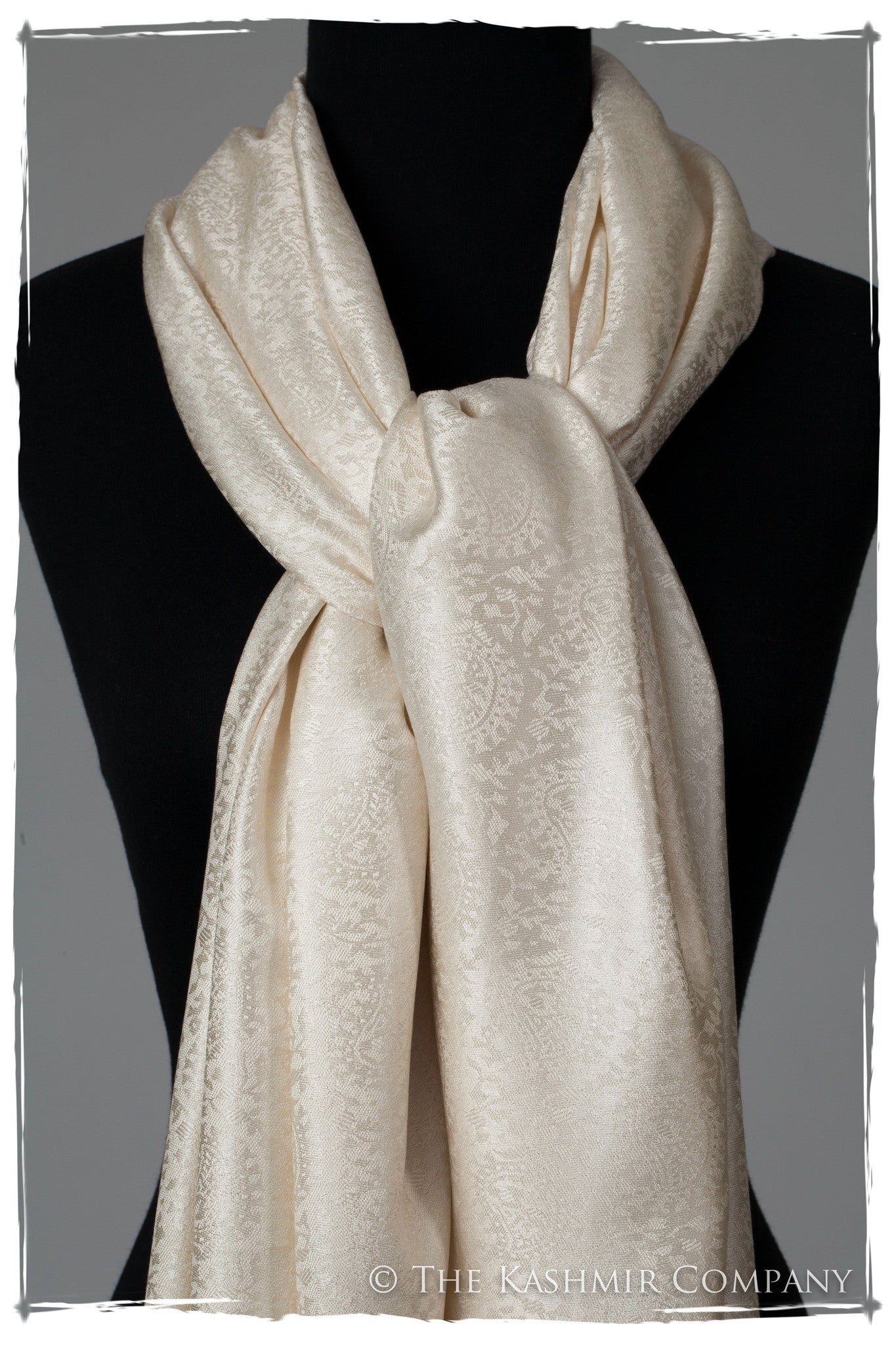 Angel’s Wing - Ivory Silk Scarf