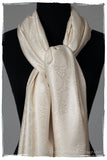 Angel’s Wing - Ivory Silk Scarf
