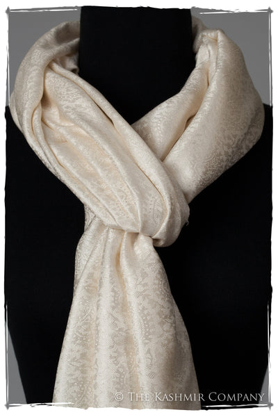 Angel’s Wing - Ivory Silk Scarf