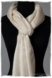 Angel’s Wing - Ivory Silk Scarf