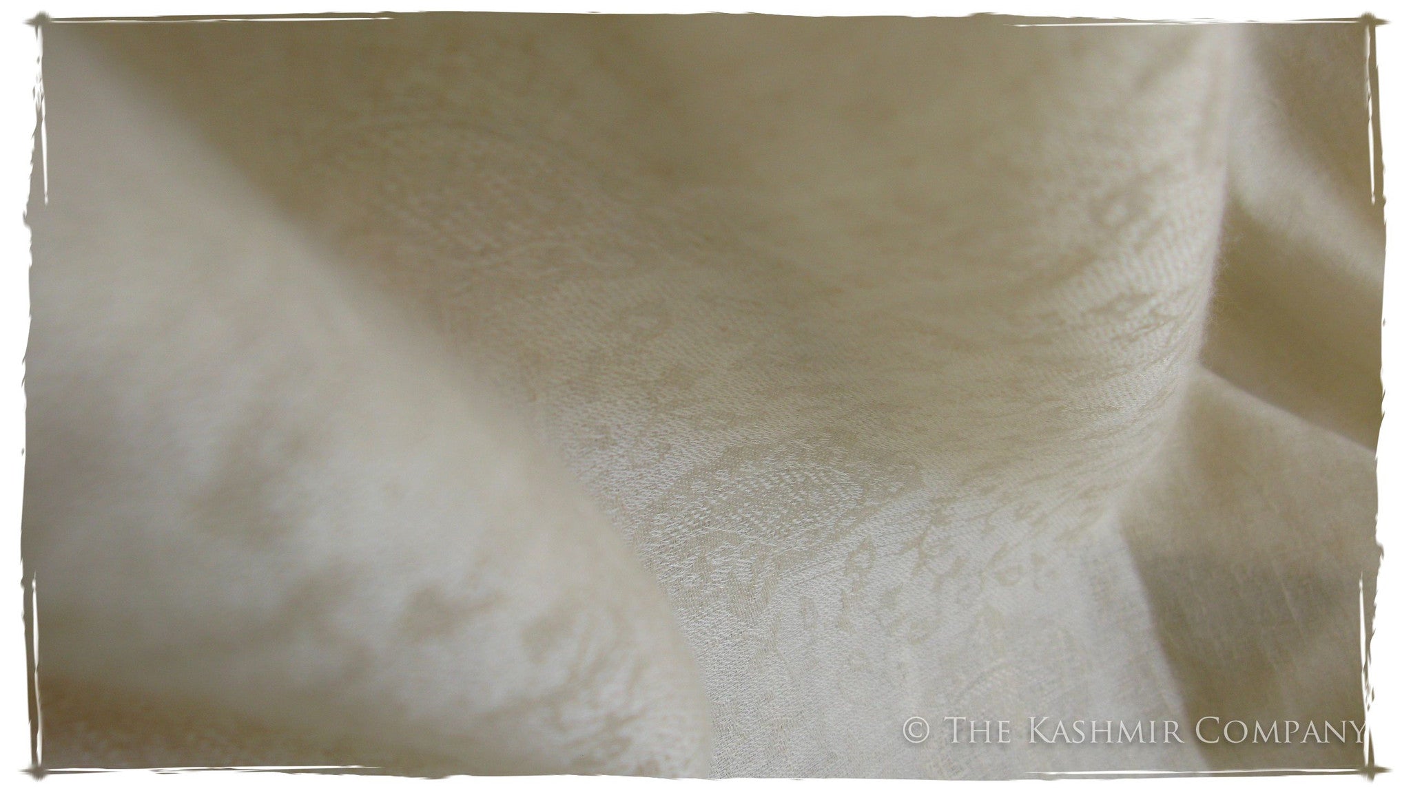 The Snowcapped Ivory Cashmere Scarf
