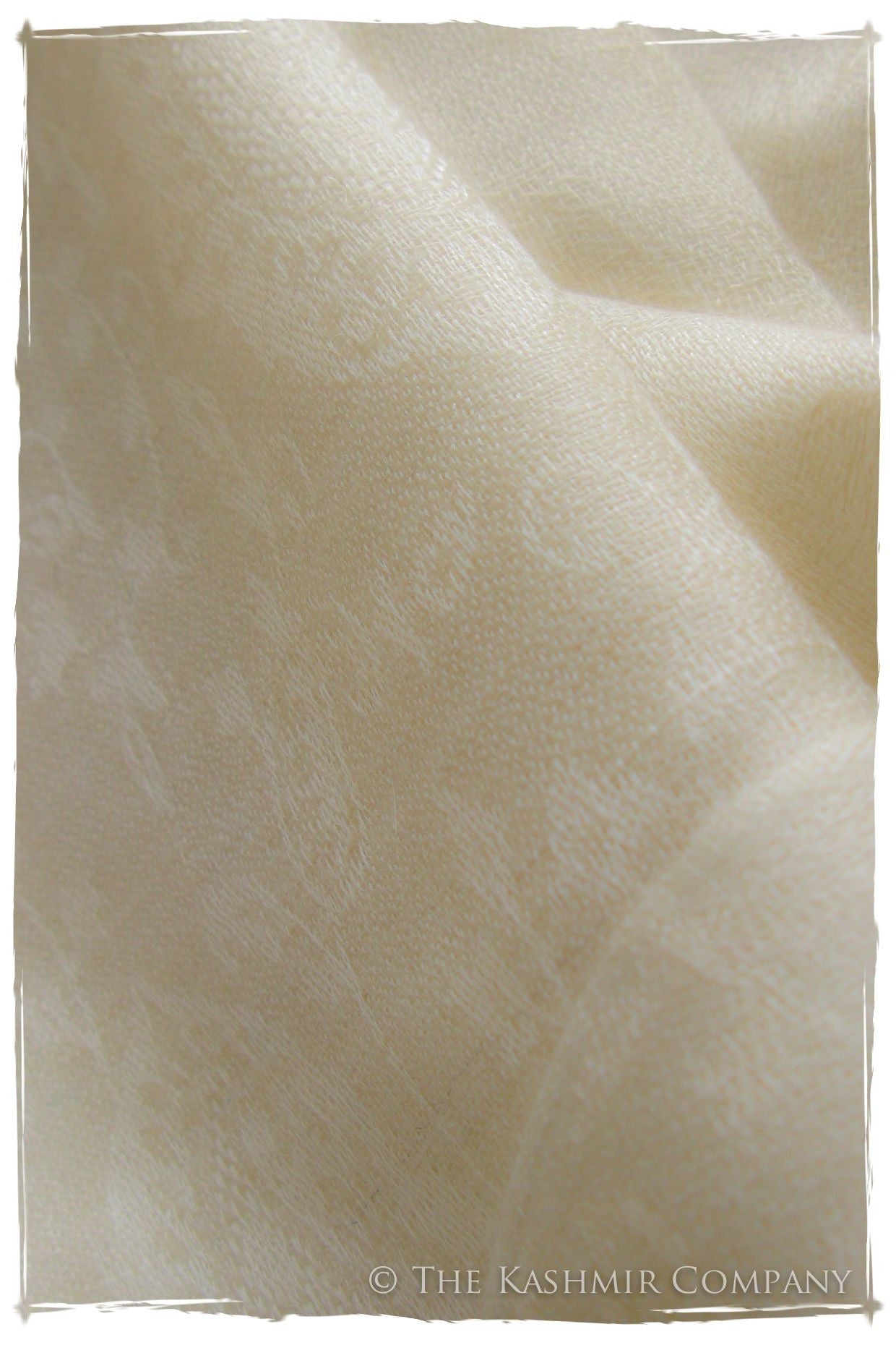 The Snowcapped Ivory Cashmere Scarf