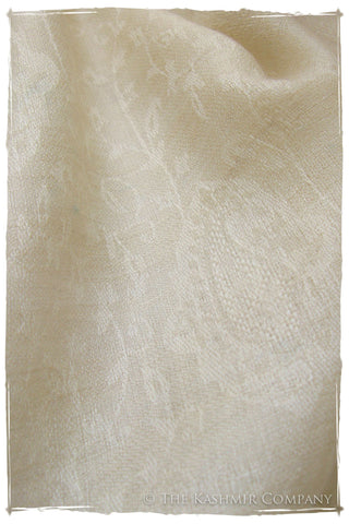 The Snowcapped Ivory Cashmere Scarf