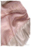 Jacquard Frontiere Lilac Taupe Cashmere Scarf