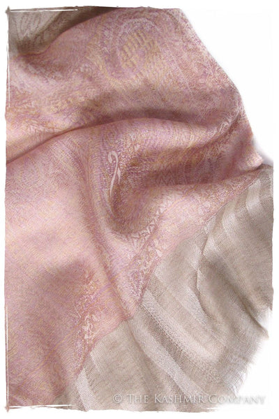 Jacquard Frontiere Lilac Taupe Cashmere Scarf