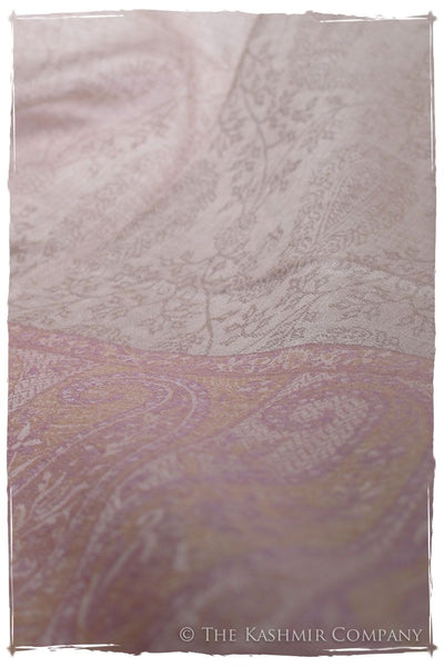 Jacquard Frontiere Lilac Taupe Cashmere Scarf