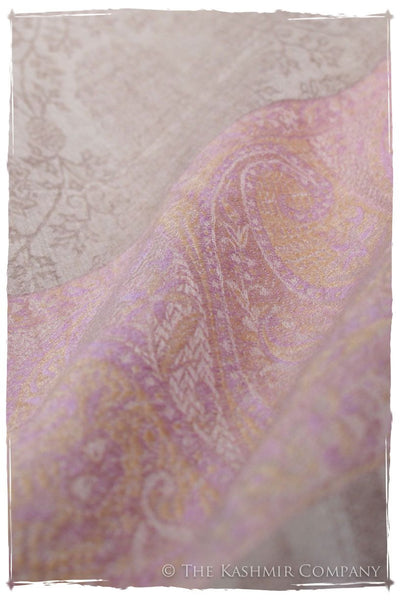 Jacquard Frontiere Lilac Taupe Cashmere Scarf