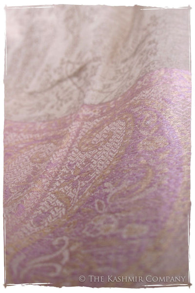 Jacquard Frontiere Lilac Taupe Cashmere Scarf