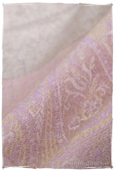 Jacquard Frontiere Lilac Taupe Cashmere Scarf