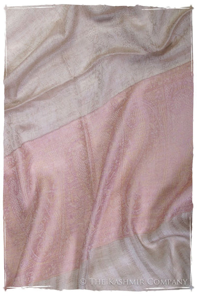 Jacquard Frontiere Lilac Taupe Cashmere Scarf