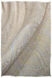 Jacquard Frontiere Silver Taupe Cashmere Scarf
