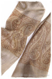 Jacquard Frontiere Henna Taupe Cashmere Scarf
